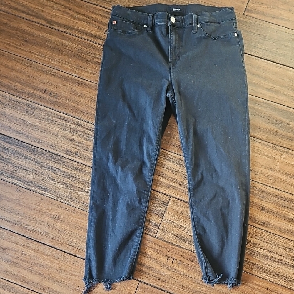 Hudson Jeans Black Cropped Midrise Ankle‎ Jeans Size 32